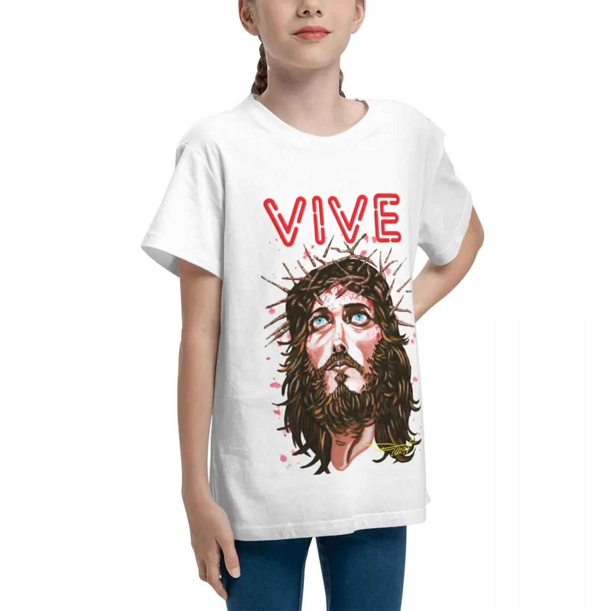 Jesus Lives Women's Fitted Teeanger Basic Short Sleeve T-Shirt Round neck Tshirt Cute Geeky Top quality