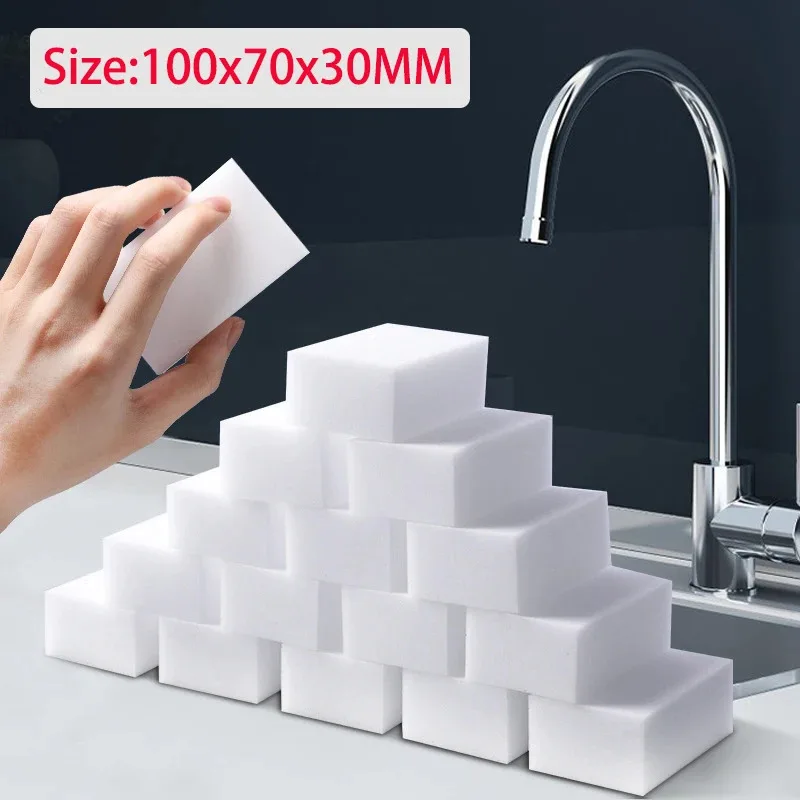 100 x 70 x 30 mm Melamin-Schwamm, weißer magischer Schwamm, Radiergummireiniger, Küchenreinigungsschwamm, Badezimmer-Reinigungsschwamm, Büroreinigung