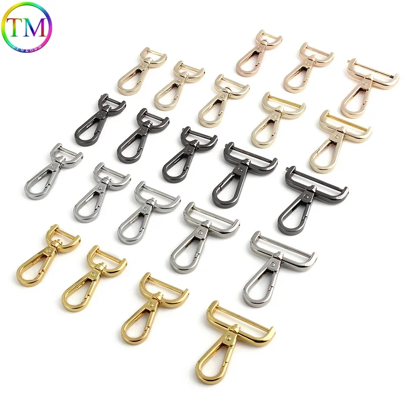 13-16-19-26-32-38MM Metal Openable Snap Trigger Swivel Snap Hooks For Handbag Purse Carabiner Snap Hook DIY KeyChain Accessories