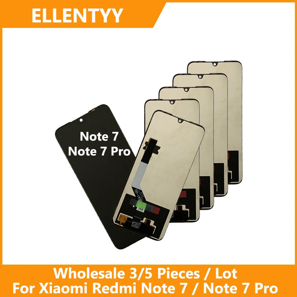 

Оптовая продажа, 3/5 шт./лот, высокое качество для Xiaomi Redmi Note 7/Note 7 Pro, ЖК-дисплей с сенсорным дигитайзером