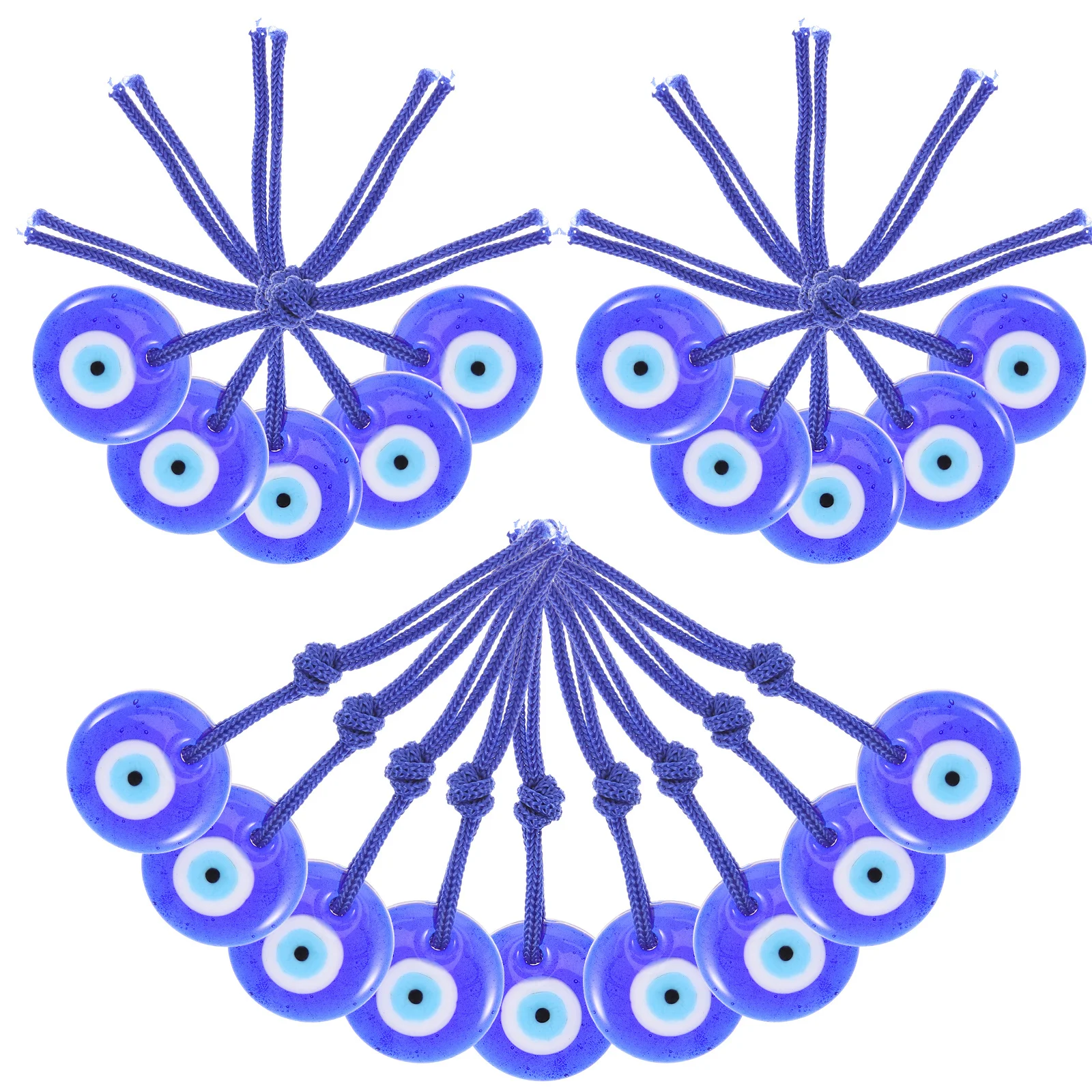 

20Pcs Evil Eye Hanging Ornament Turkish Blue Glass Eye Protection Charm Car Wall Decor Rearview Mirror Hanging Decoration