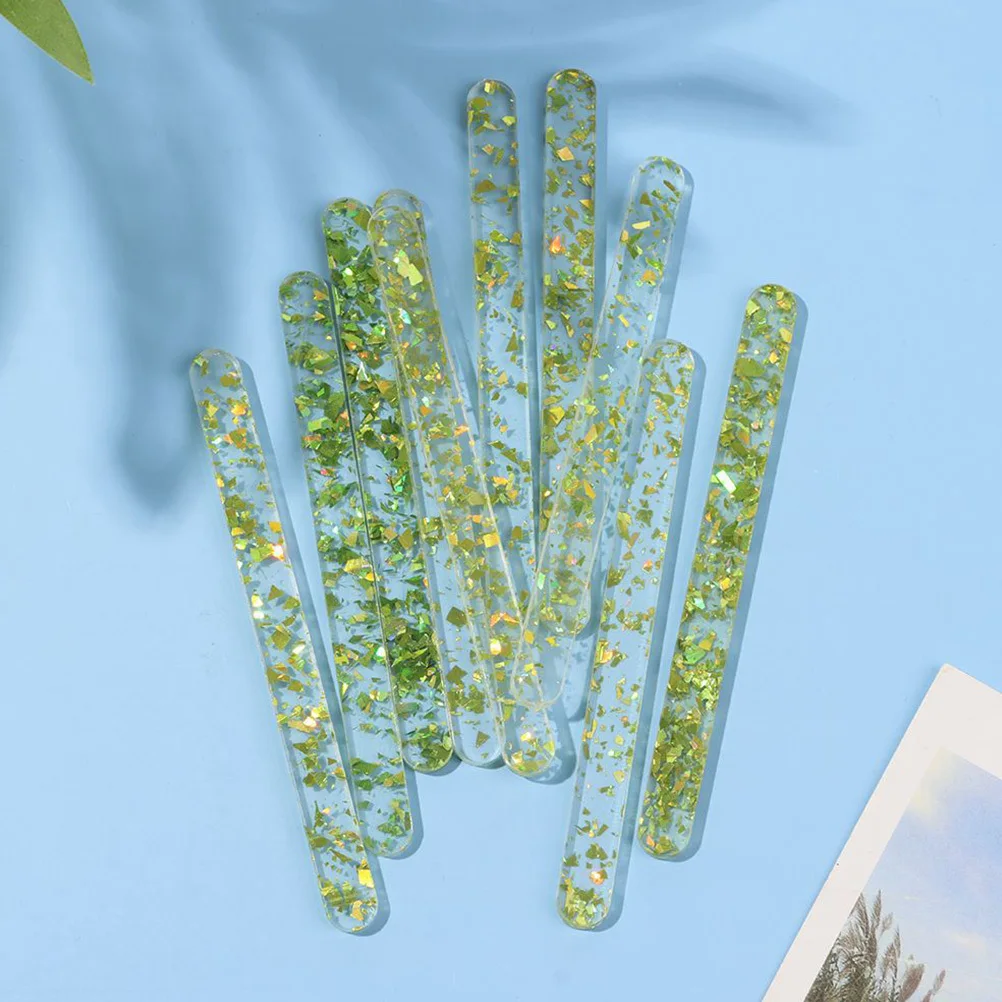 

25Pcs Acrylic Ice Lolly Sticks Reusable DIY Ice Cream Handles Craft Tools for Kids Homemade Treats Acrylic Craft Sticks