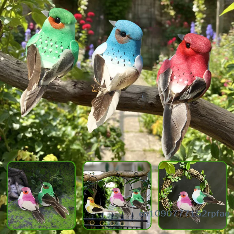{NN72} 1 Piece Of Realistic Feathered Bird, Colorful Foam Bird, For Garden And Landscape Decoration, Craftwork.