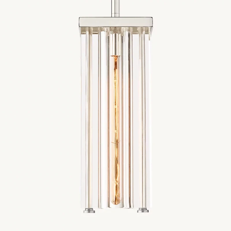 American Design Brass and K9 Glass Material Linear Pendant Light Four Sizes Pendant Light for Living Room Outdoor Wall Lighting