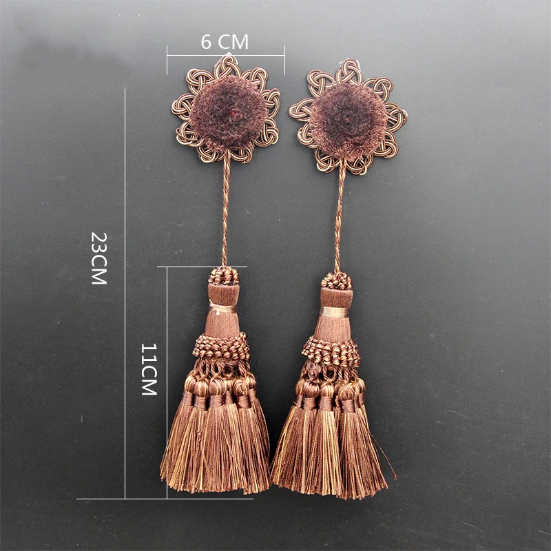 1pc Polyester Flower Curtain Tieback Room Accessories Curtains Tassels Fringe Green Hanging Pendant DIY Small Tassel Hang Balls