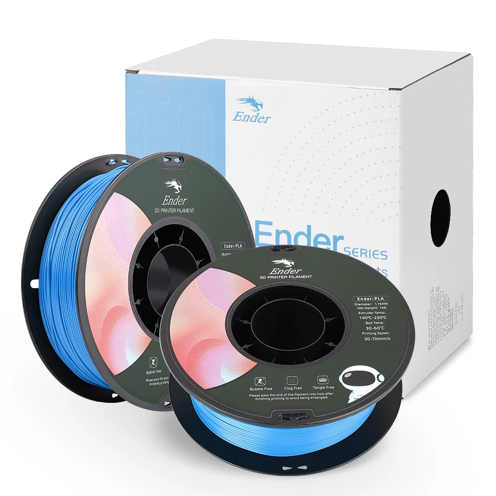 CREALITY Bunte Ender 3D-PLA-Drucker-Filament 1,75 mm 1 kg/Rolle Spule für Ender-3 V2 3 S1 Pro CR-10 V3 Ender-6 3D-Drucker
