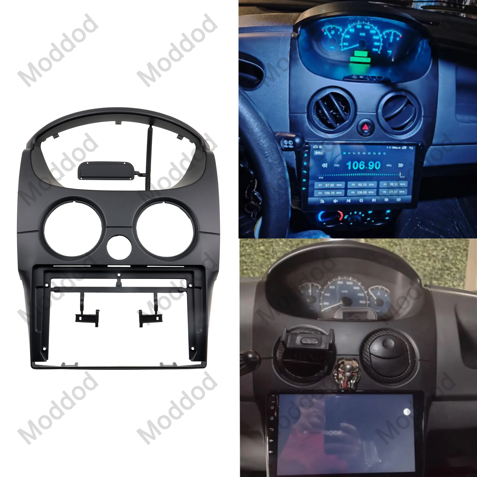 9インチラジオフェイスパネル、シボレー・スパークLT（2010-2017）、マティスM200対応、ステレオパネルフレーム、ダッシュマウントキット、ベゼル、カーアクセサリー