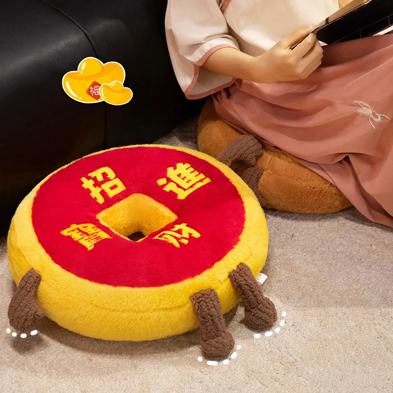Creative Wealth Attraction Doll Pillow Plu Toy round Good Lu New Year Gift Soft Stuffed Toy for Adults PP Cotton Filled - view 5