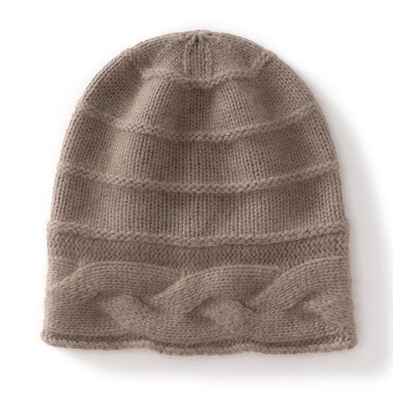 Head Cap Hugger Toque Stocking Watch Cashmere Hat Women Autumn Winter Soft Warm Stylish Versatile Thickened Head 2M61