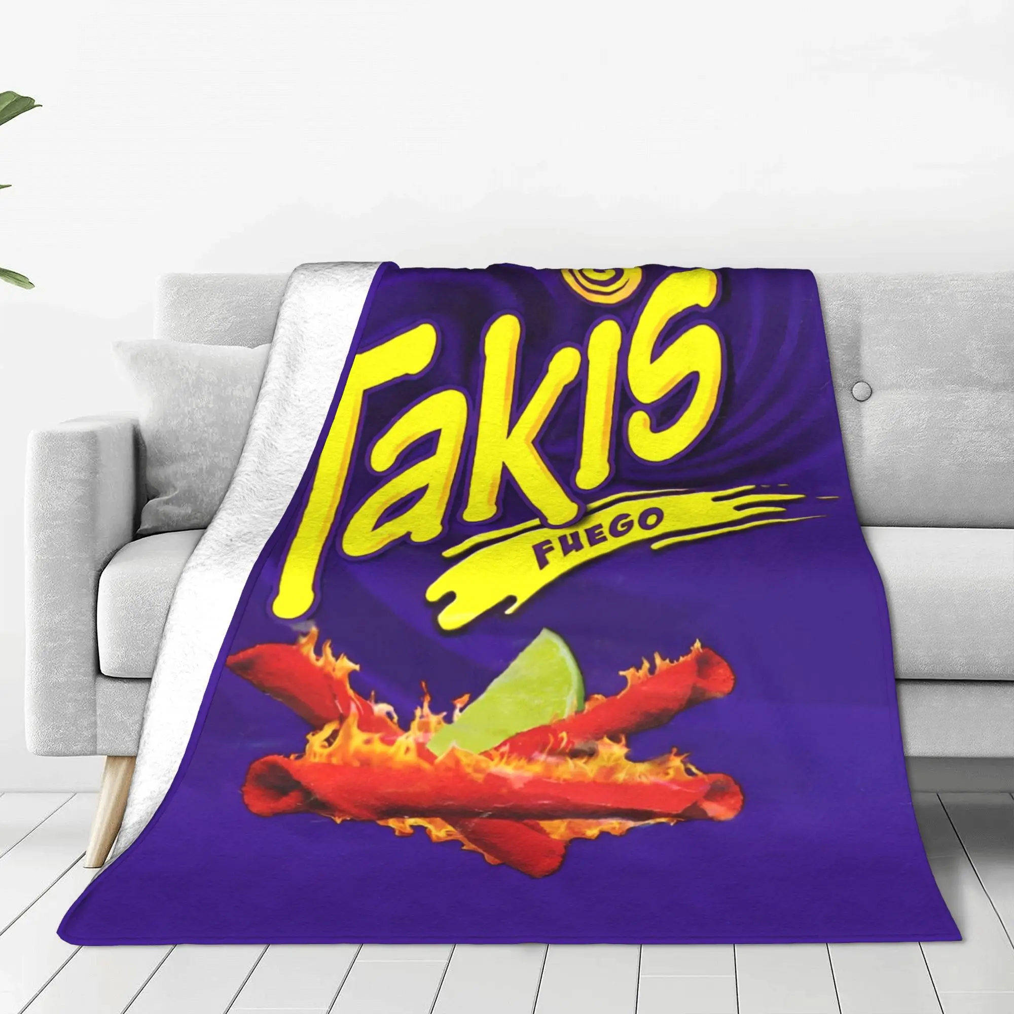 Cartoon Takis Snack Blanket Cover  Flannel Throw Blankets Bedding Couch Decoration Soft Warm Bedsprea