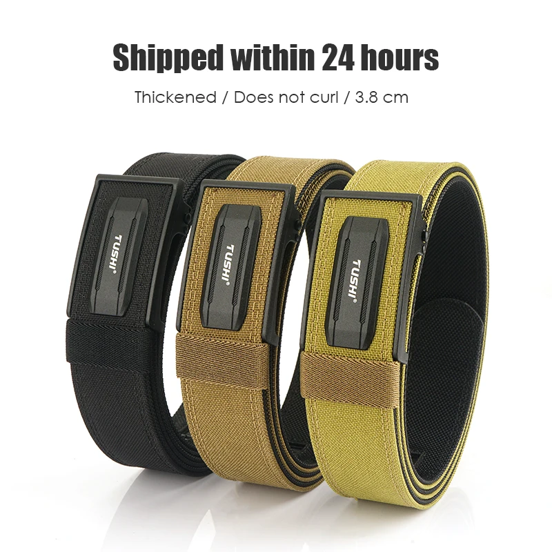 VATLTY Stylish Tactical Belt for Men Metal Automatic Buckle Tight Nylon Military Belt Stiff Work Belt Rigid Casual Girdle Male - Image 2
