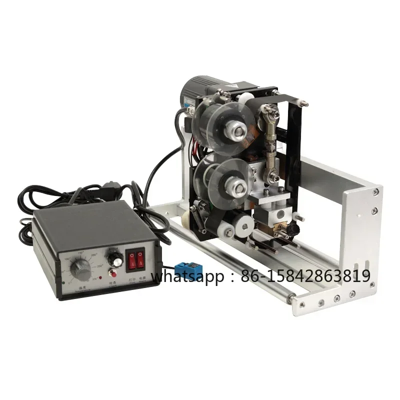 electric synchronous color ribbon coding machine production date batch number digital automatic printer label plas