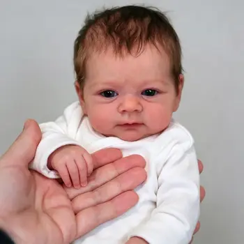 Realistic Reborn Baby Dolls, 18Inch Newborn Boy Doll, Lifelike Soft Body, Christmas Birthday Gift for Kids Age 3 +
