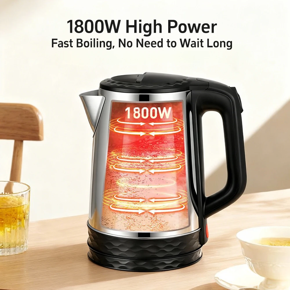 غلاية كهربائية ذكية 2.3 لتر من الفولاذ المقاوم للصدأ مع صافرة أجهزة المطبخ وعاء حراري للشاي والقهوة للمنزل