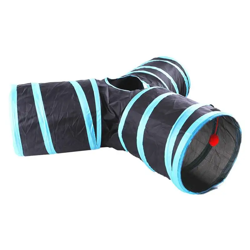 Cat Crinkle Tunnel Tube Pet Toy Tunnel For Interactive Fun Expandable Cat Tent Tunnel Straight Channel Tube Toy For Dog Rabbits