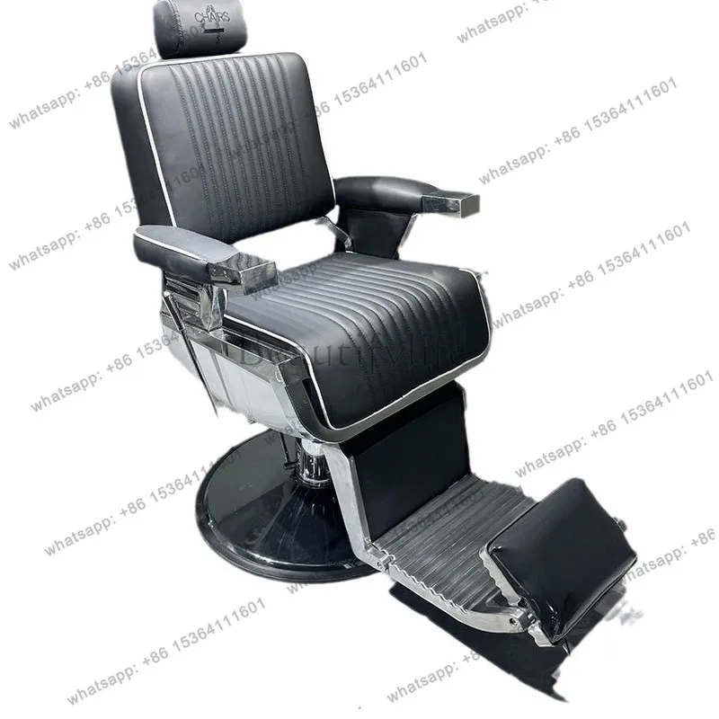 High-end retro men's oil head salon barber chair hair salon can put down a special chair for shaving and shaving
