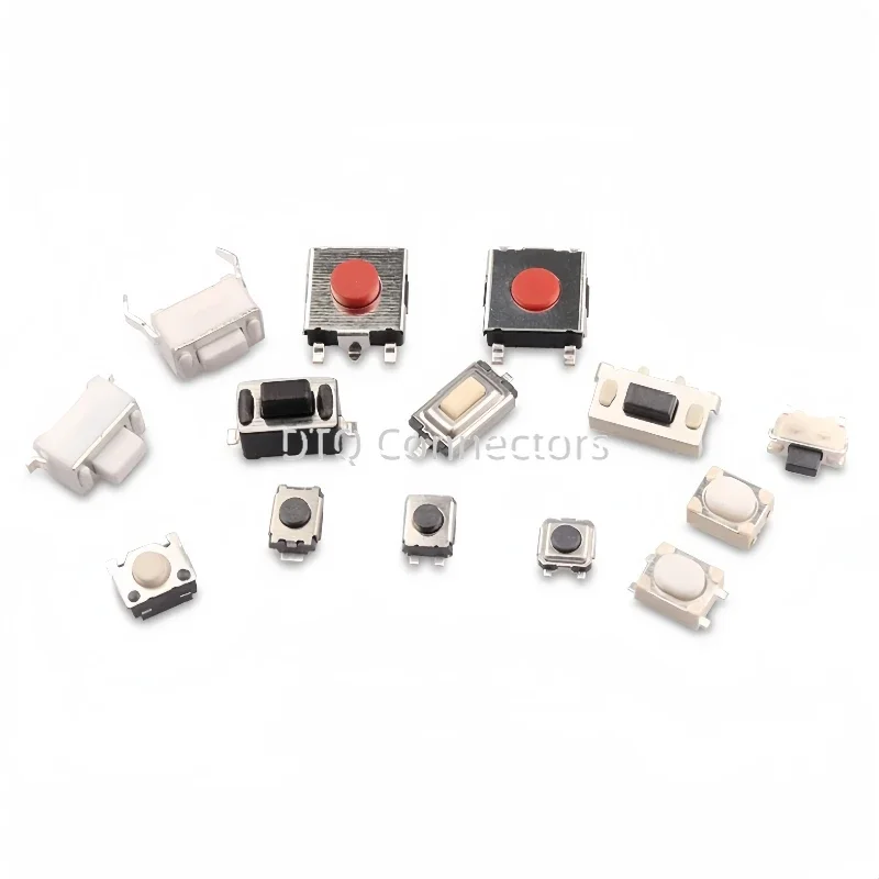 50pcs Light touch switch 4 pin patch 2 pin side press circuit board button small micro electronic small switch  button touch