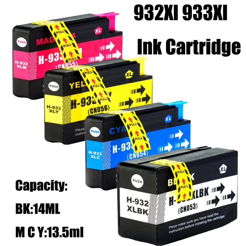 

Картридж 932XL 933XL, совместимый с принтером HP 932 933 XL для принтера HP932 Officejet 6100 6600 6700 7110 7610 7612 7510 7512