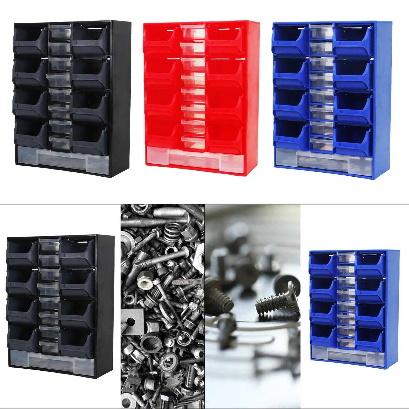 

Hardware Parts Organizer Wall Mounted Tool Box for Bolts Screws Nuts Nails