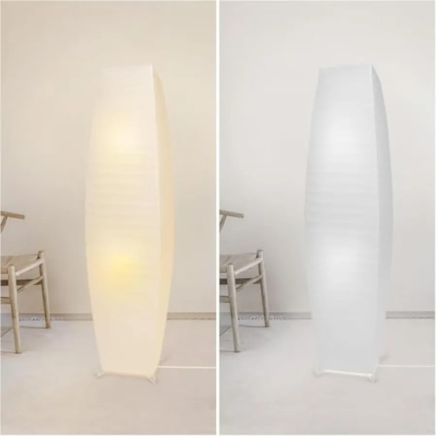 Paper Floor Lamp, Japanese Lamp with Rice Paper Lantern Shade, Minimalist Style Corner Floor Lamp for Bedroom, Office, Living R