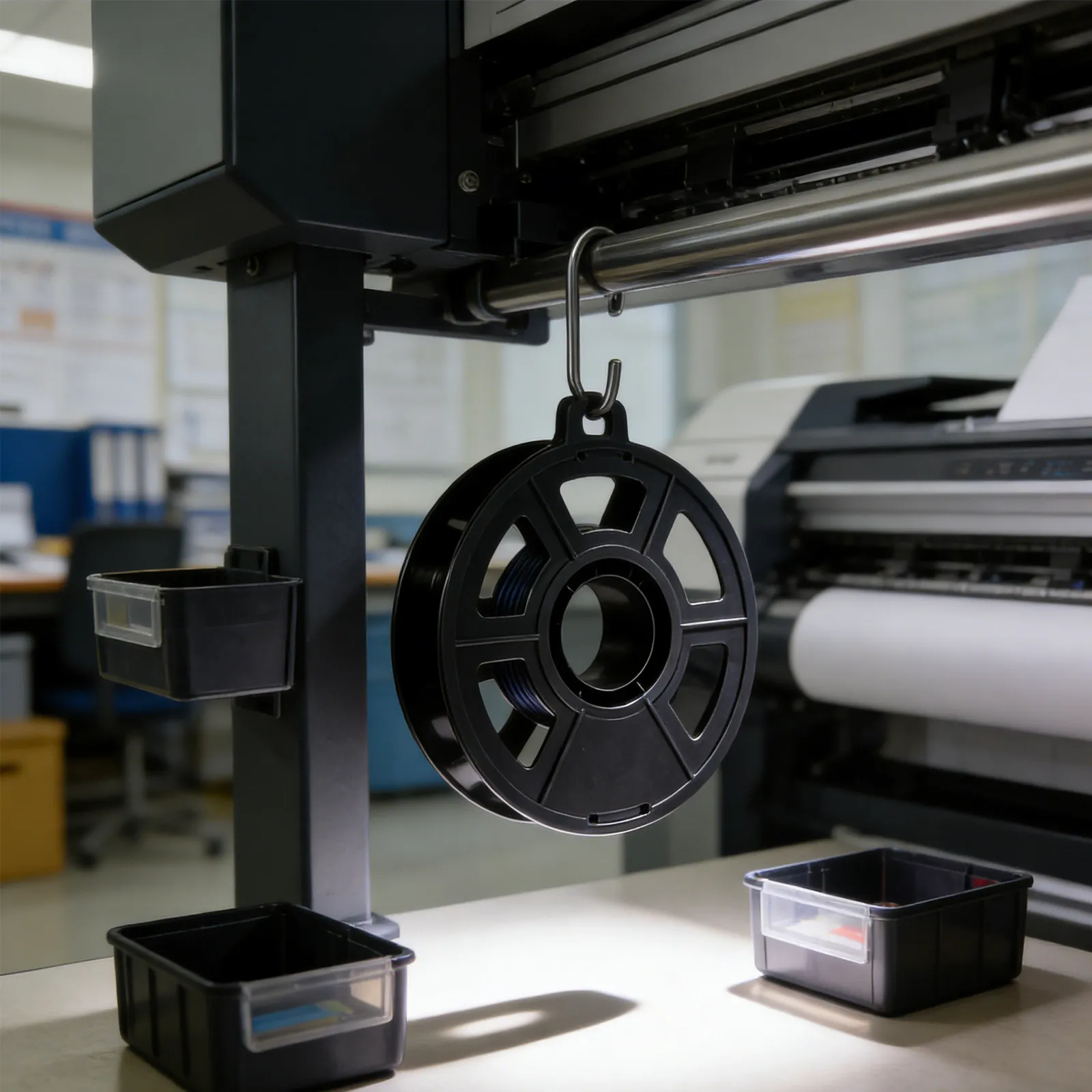 

6Pcs 3D Printer Filament Spool Rack Reusable Plastic Reel Holder Lightweight Organizer for Smooth Pla Filament Storage Printing