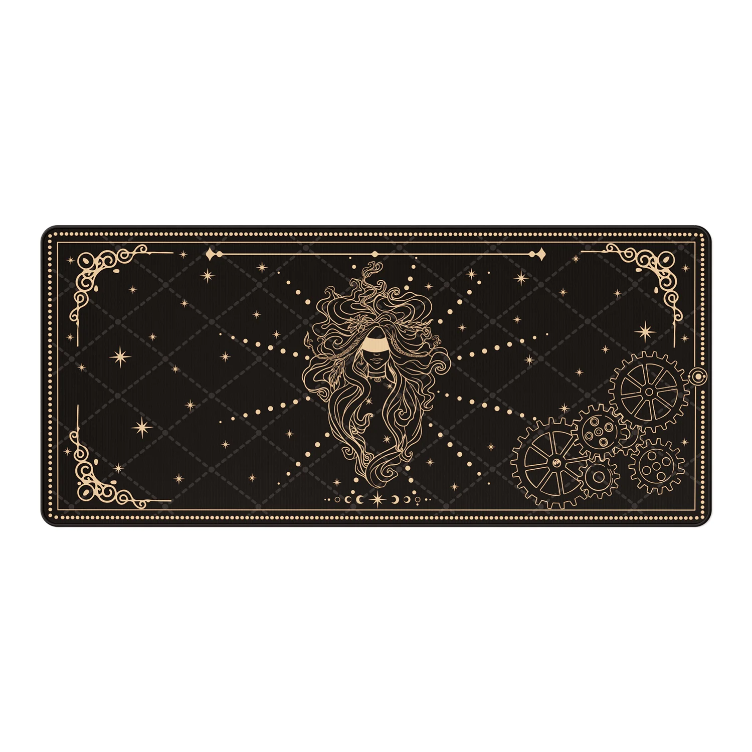 Alfombrilla de ratón Akko con tema de Tarot, teclado antideslizante de tamaño completo para juegos, alfombrilla de ratón de goma, alfombrilla para mesa, alfombrilla para ratón de escritorio de oficina, tamaño grande 90x40cm