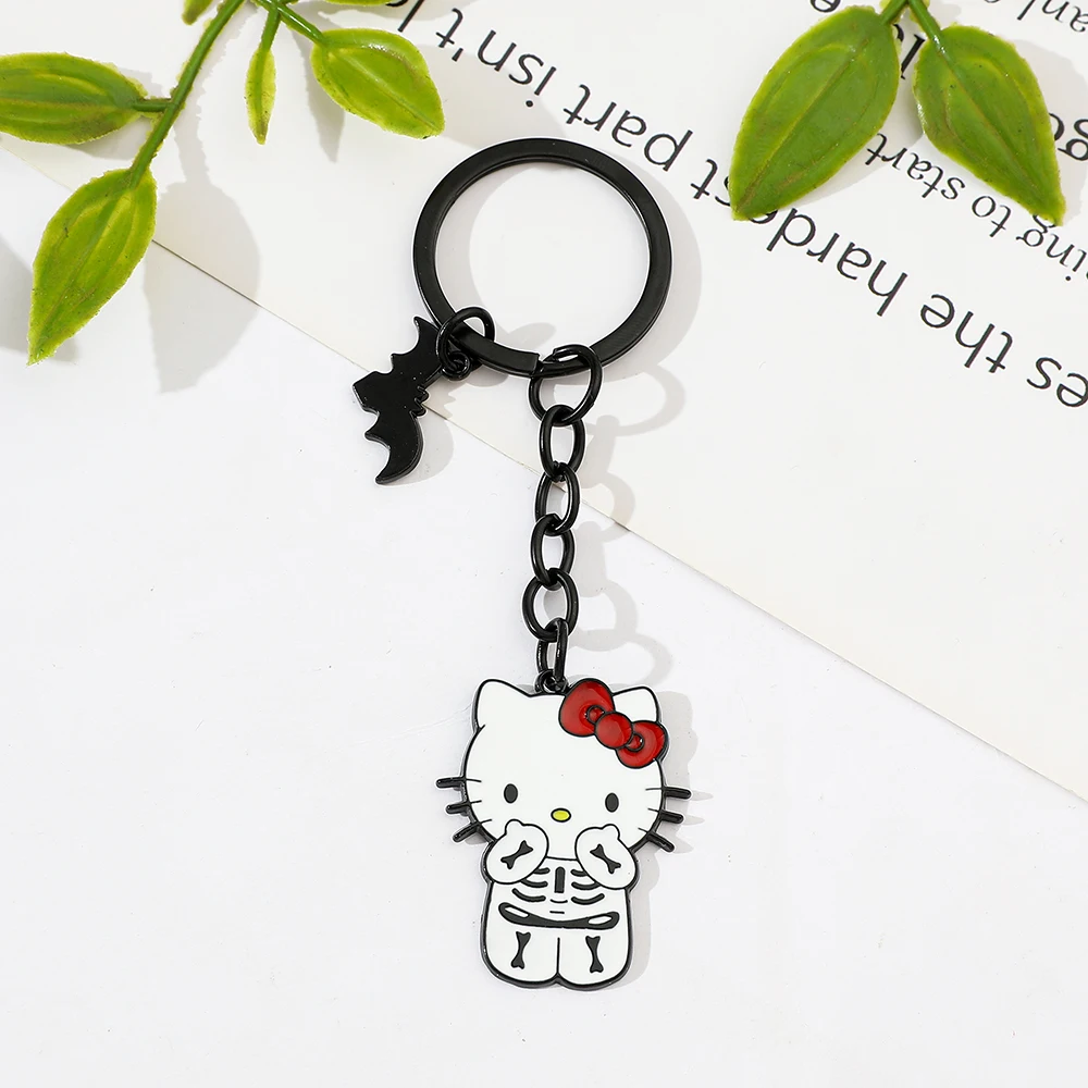 Sanrio Cartoon Funny Hello Kitty Breloczek do kluczy Sweet Cool Hello Kitty Breloczki do kluczy dla przyjaciół Biżuteria Wisiorek Akcesoria