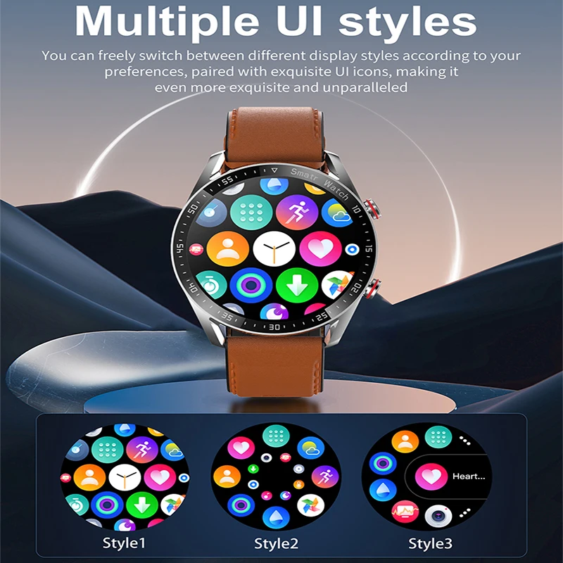 2025 ECG+PPG Bluetooth Call Smart Watch Men Laser Health Blood Pressure Fitnes Sports Watches Man Sports Waterproof Smartwatch