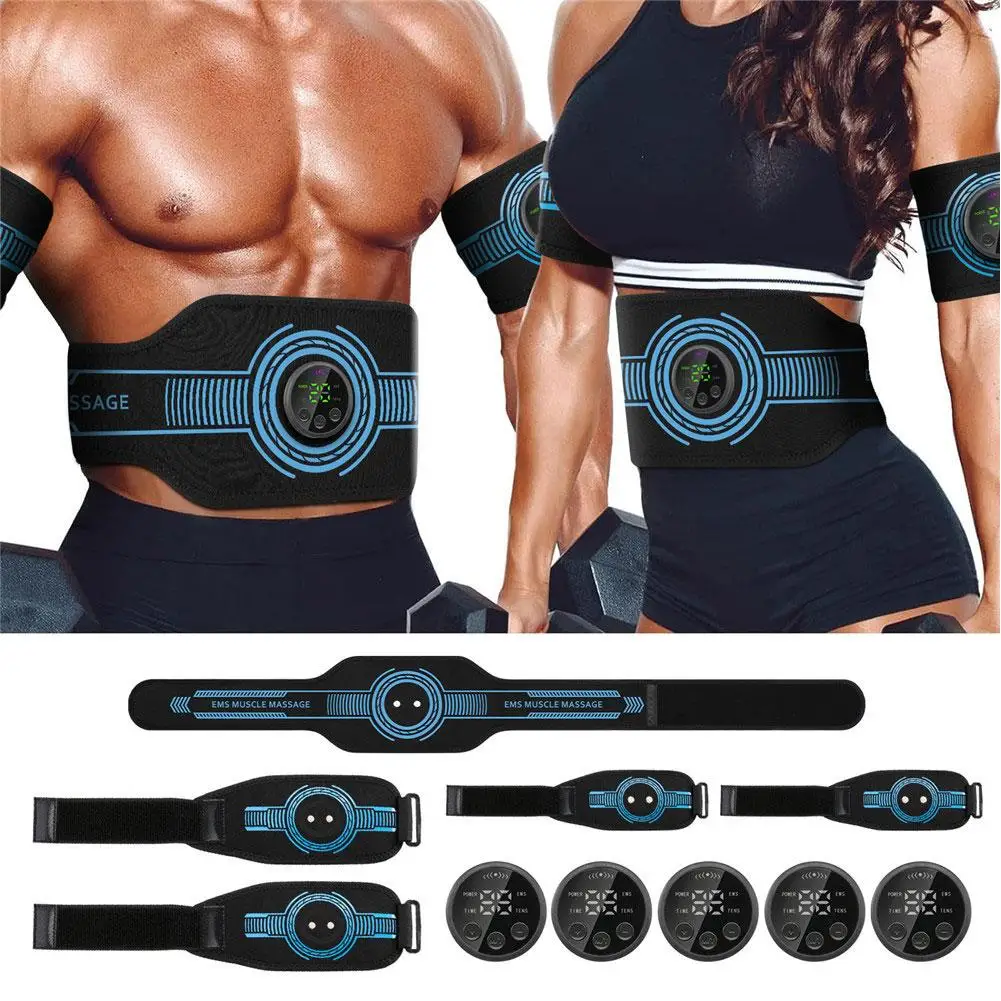 Emurdyon Abs Muscle Toner Abdominal Toning Belt With Screen Display Home Office Training LCD Home Equipment Exercise Gym Fi K2I6