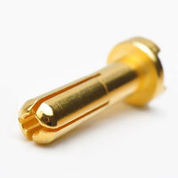 5/10pcs 4mm 5mm Banana Plug Male Authentic Alotted aft Beveled Stable Current 40A Gold Plating 5u For RC Car
