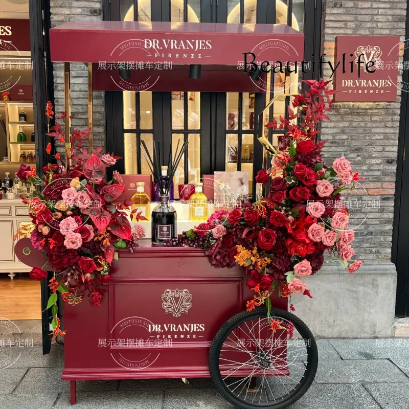 

kk Floats, wrought iron outdoor stalls, decoration promotion, mobile activities, sales, bazaars, push display carts