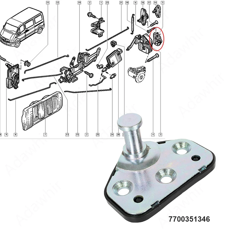 7700351346 Guide Lock Button FOR Opel Movano Renault Master 1998-2010