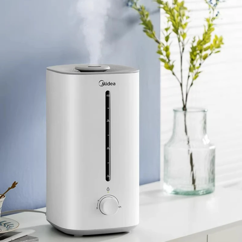 

Увлажнитель воздуха Midea, компактный и тихий, для дома, спальни, детской, для беременных женщин, для помещений с кондиционером, с большим распылением