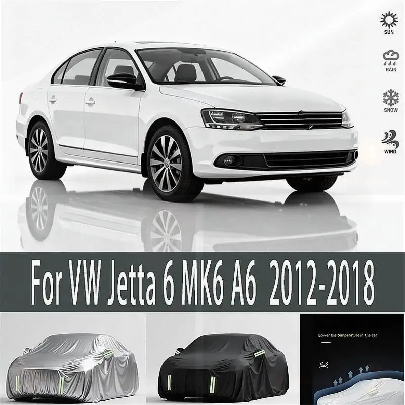 

For VW Jetta 6 MK6 A6 2012-2018 Outdoor Full Waterproof Dustproof Exterior Protection Snow Sunshade Car Covers