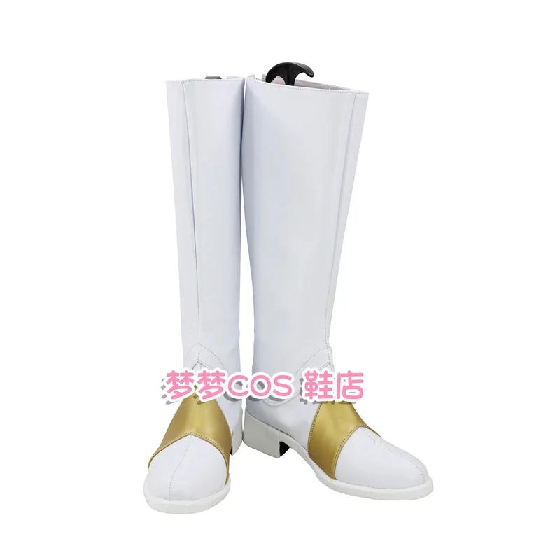 

CyAnime Geass Lelouch vi Britannia Lelouch Cosplay Shoes Boots White Emperor Outfit Sheos Code Role Play Adult Shoes Hallowmas