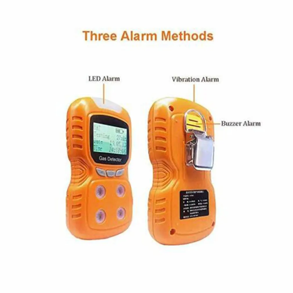 Portable Multi Gas Detector Gas Meter O2 H2S CO LEL 4 in 1 Oxygen Hydrogen Sulfide Carbon Monoxide Combustible Gas Leak Detector