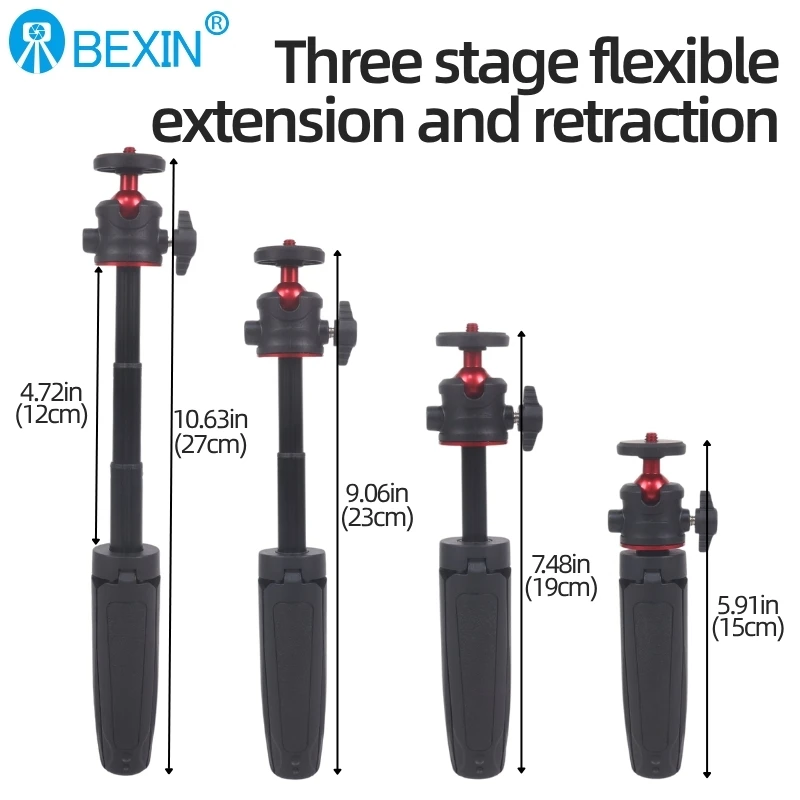 BEXIN 2025, новая мини-палка для селфи, штатив-подставка, ручка для GoPro Insta360 DJI, карманная экшн-камера, удлинитель, штатив
