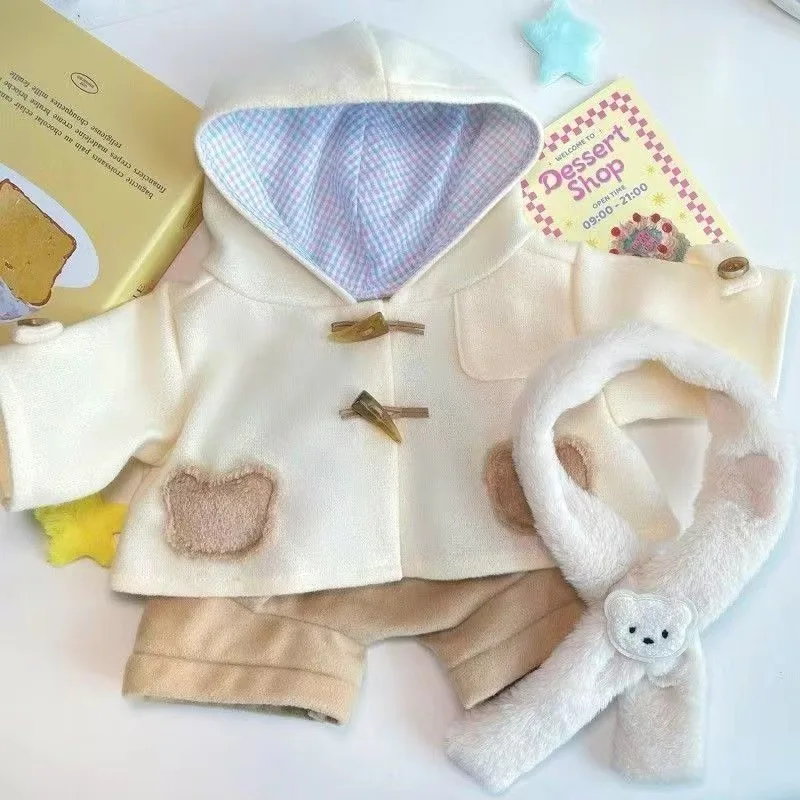 40 سنتيمتر تأثيري ملابس الطفل الخريف والشتاء سميكة الخريف القهوة الحليب المجمدة ضوء ليلة دمية ملابس الكنز الصغير
