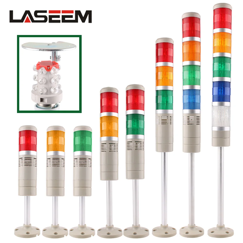 

Free shipping 50mm Flash Steady Signal LED Tower Light Multi-layers Stack Alarm lights Warning lamp For Industrial CNC 24V 220V