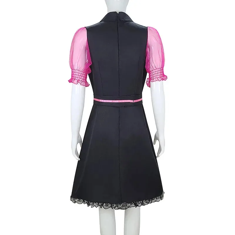 Disfraz de elfo de escuela secundaria Draculaura, disfraz de monstruo fabuloso de Anime, vestido de Cosplay de alta Dráculaura, ropa de Carnaval de Halloween