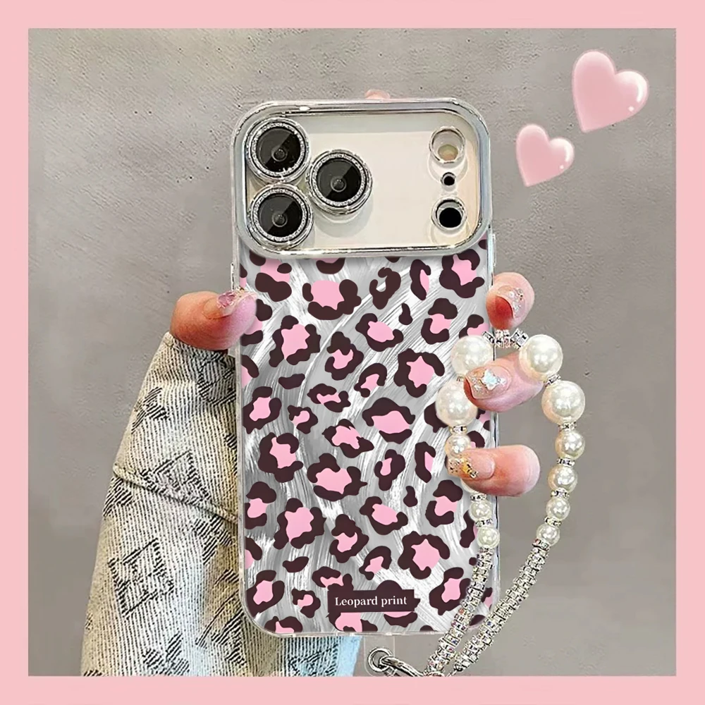 Galvanisierte Linsenschutz-Hüllen für iPhone 15 16 17 14 Pro Max Plus, iPhone 13 12 11 7 8 XS XR, Luxus-Leopardenmuster-Schutzhülle – Detail 2