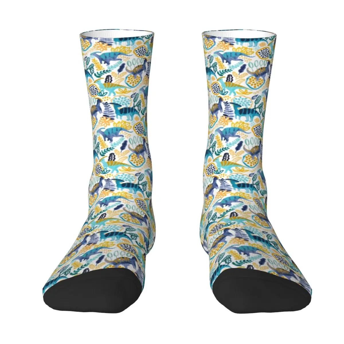 Colorful Dinosaurs Socks Autumn Animal Cute Stockings Funny Adults Men Breathable Socks Design Climbing Anti Sweat Socks