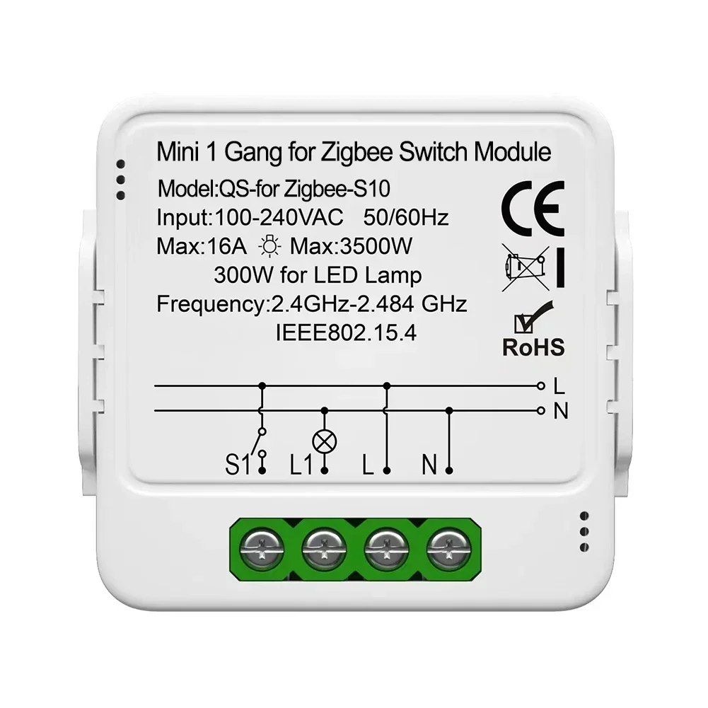 For Alexa App Controlled Switch Mini Switch Home Automation App Remote Control Compact Size Energy Saving