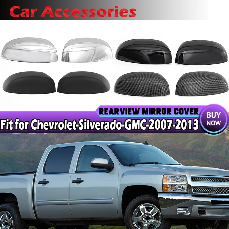 

Fit For Chevrolet Silverado 1500 GMC Yukon 2007 2008 2009 2010 2011 2012 2013 Car Rearview Mirror Covers 25788155