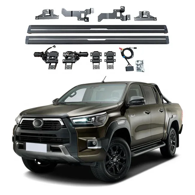 Wholesale Price aluminium Three support ACCESSORIES with board run side steps of s hiluxs power Running board