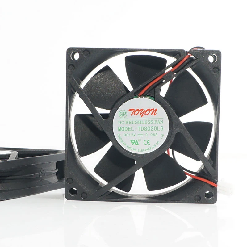 

A+TD8020LS 12V 0.08A 8CM Fan for drinking machine 8020 80*80*20MM 2-pin