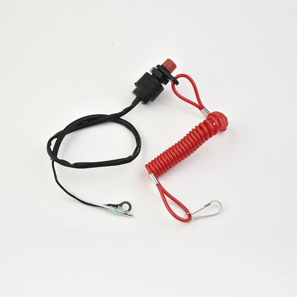 

Wire Outboard Kill Switch Engine Component Black Lanyard Motor Replacement Set Protection Practical Accessories