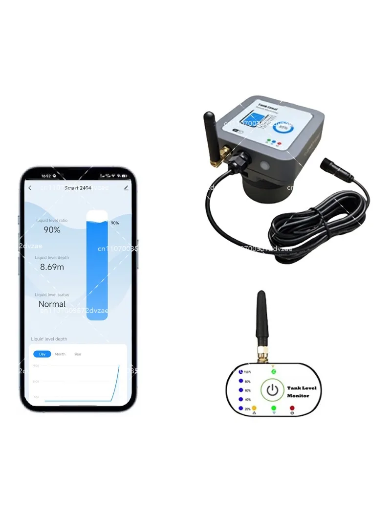 Tlc2404P Smart IoT Sensor Lora & WiFi Ultrasonic Liquid Tank Level Measuring Instrument for Water Oil Fuel Tanks & Silos