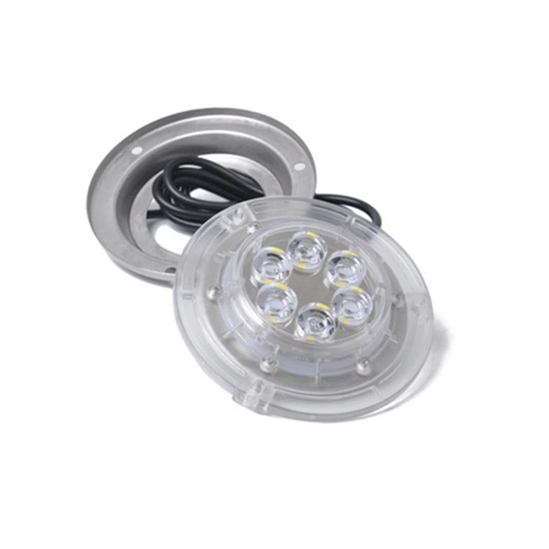 DC10-30V 15W Swimming Pool Waterproof Marine LED Dock Deck Yacht Boat Underwater Light TP019019, White Light Easy To Use