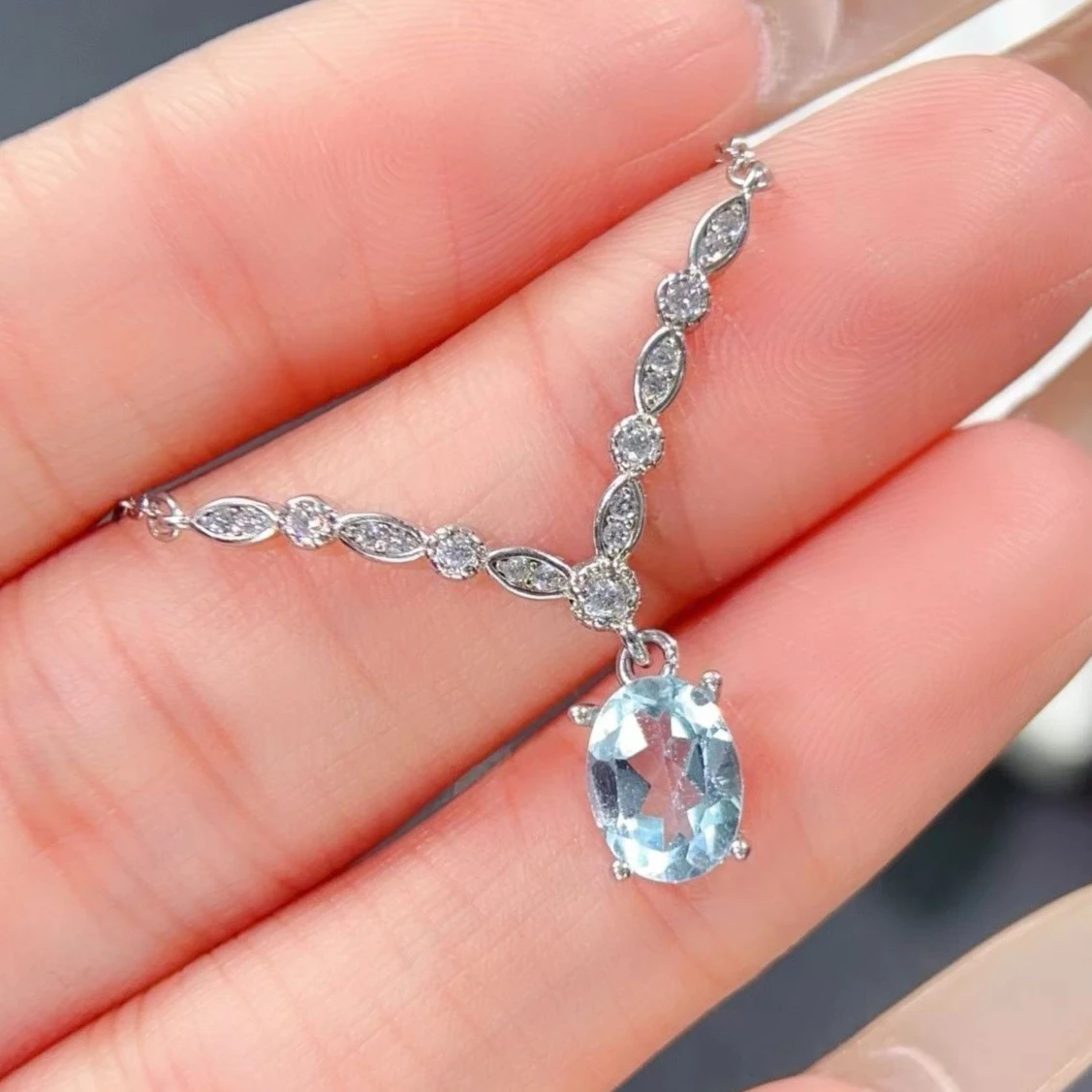 

Хит продаж: Кулон из серебра 925 пробы с натуральным топазом 6мм*8 1 карат, позолоченное 18-каратным золотом ожерелье с сертификатом, ювелирное изделие с драгоценным камнем